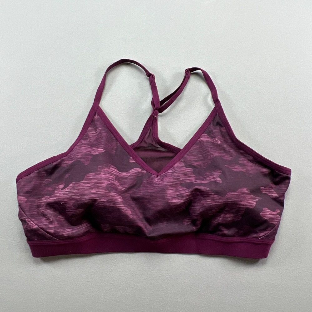 Athletic Works Sports Bra Womens 2XL Multicolor Camo Racerback Moisture Wicking